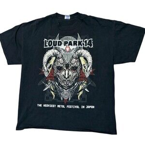 Mens Size XL Black T-Shirt LOUD PARK 14 Japan Metal Festival Rage Riot Arion